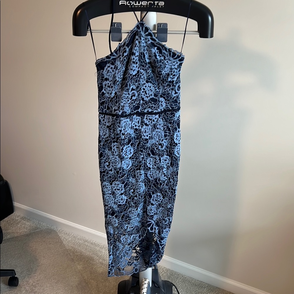 Black Sleeveless Halter Sheath Dress
